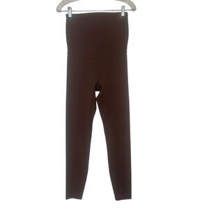 CRZ Yoga Maternity Leggings High Waist Small Coffee Brown Activewear